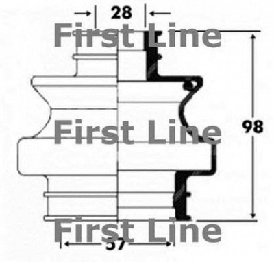 FIRST LINE fcb6093 -  Пыльник, приводной вал